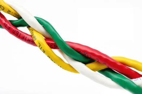 Usb cable isolated on white background Stock Photos