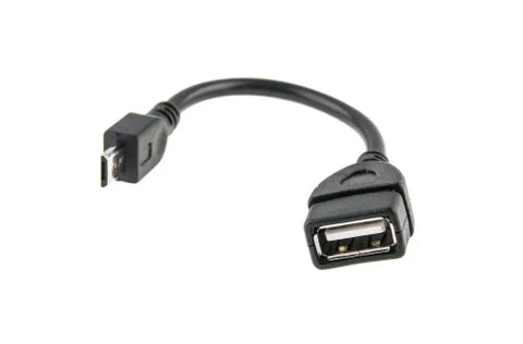 Usb cable isolated on white background Stock Photos