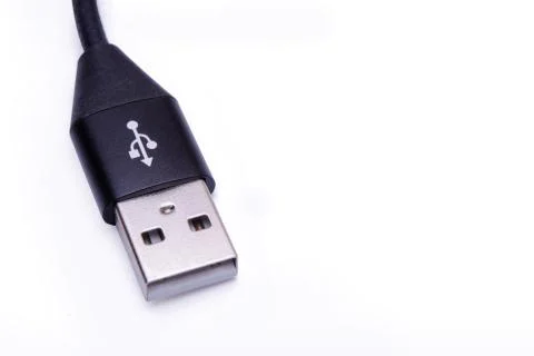 USB cable isolated on a white background with clipping path Stock Photos