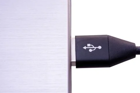 USB cable isolated on a white background with clipping path Stock Photos