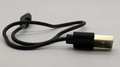 USB cable isolated on white background Foto stock