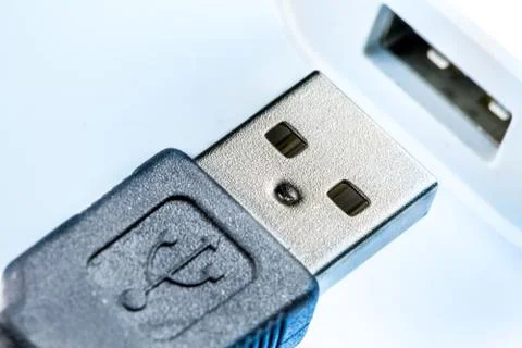 Usb cable, isolated on white Stock Photos