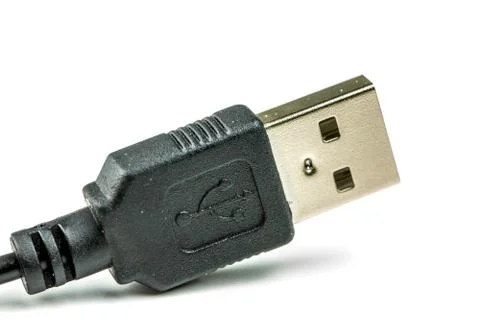 Usb cable, isolated on white Stock Photos