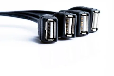 Usb cable isolated on white Stock Photos