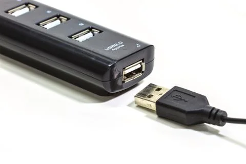 Usb cable isolated on white Stock Photos