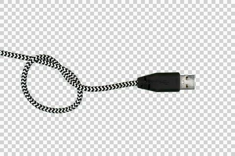 A USB cable knotted Stock Photos