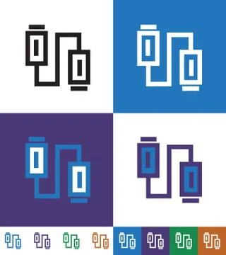 Usb Cable Line Icon Stock Illustration