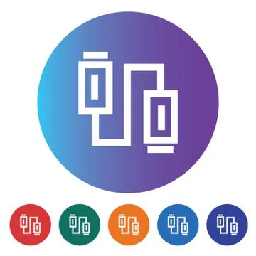 Usb Cable Line Icon 스톡 일러스트
