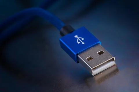 Usb cable macro view Stock-Fotos