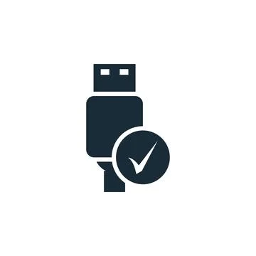 USB cable or Charger Icon Design Template Elements Stock Illustration
