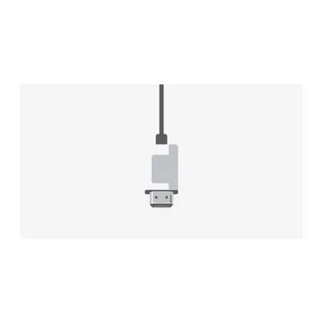 Usb cable plug connector data transfer device flat icon Stock Illustration