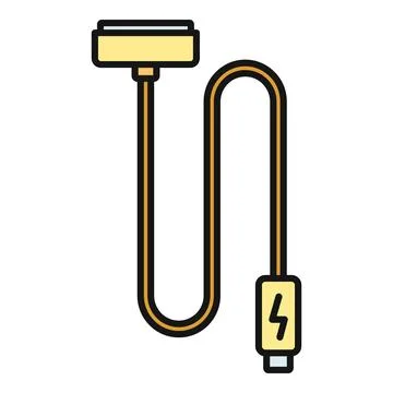 Usb cable powering mobile device charging process Stockillustratie