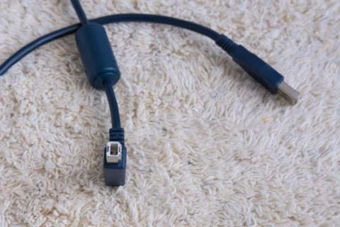 USB cable for printer and scanner Stock Photos