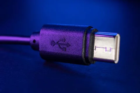 USB CABLE WITH TYPE C CONNECTOR Stock Photos