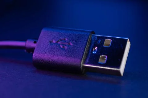 USB CABLE WITH TYPE A CONNECTOR Stock Photos