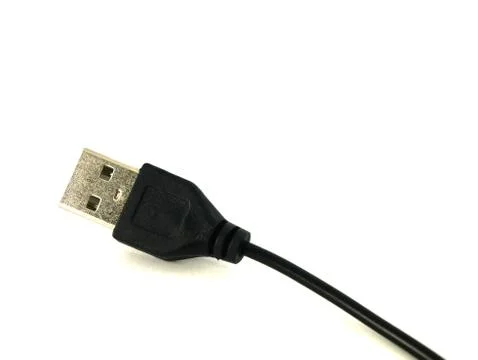 USB cable on a white background Stock-Fotos