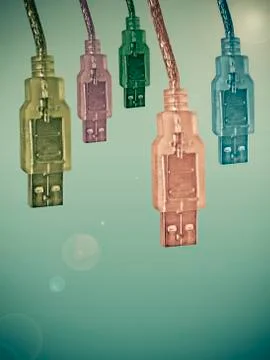 Usb cables, concept Illustrazione stock