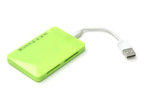 USB card reader isolated on white background Stock Photos