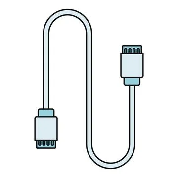 Usb charger cable connecting two electronic devices Stock-Illustration