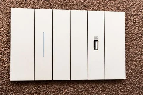 Usb charger socket wall plug for charging Stock Photos