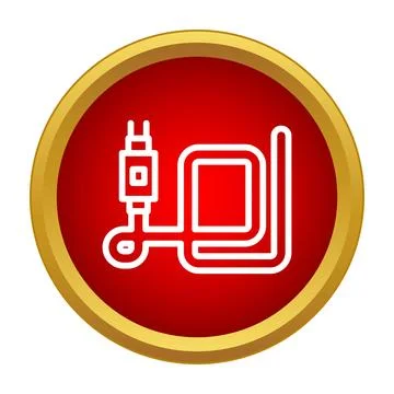 Usb charging cable icon for electronic devices Stock Illustration