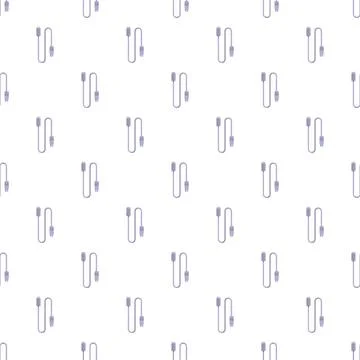 Usb charging cable seamless pattern background Stock Illustration