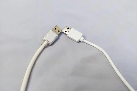 USB Charging Cable with White Background Stock Photos