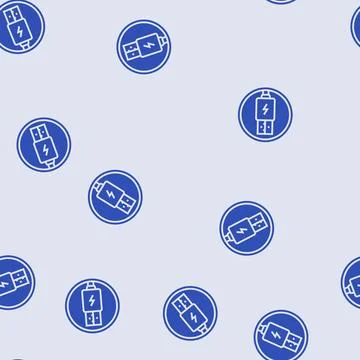 Usb charging label product caution glyph seamless pattern Stock Illustration