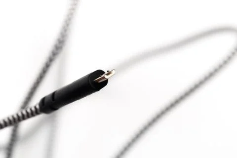 Usb charging wire fabric based isolated on white - Image Stock Photos