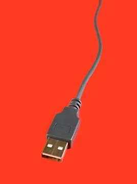 USB computer cable USB computer cable, isolated on red Copyright: xZoonar.... Stock Photos