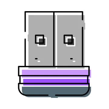 Usb computer drive storing important data information Stock Illustration