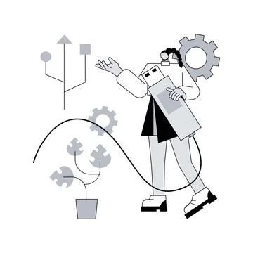 USB connection abstract concept vector illustration. Stock Illustration