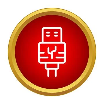 Usb connection icon symbolizing digital data transfer Stock Illustration