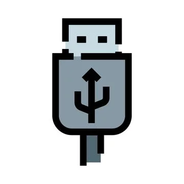 Usb connector flat icon digital data transfer concept Stock Illustration