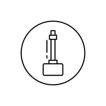 USB, connector icon. Simple line, outline vector elements of connectors and Stock Illustration