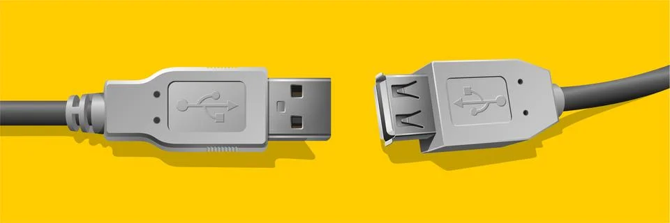 USB connector Stock Illustration