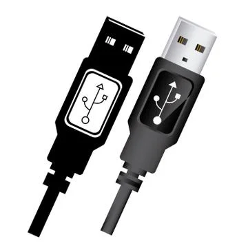 Usb connexion over white background vector illustration Stock Illustration