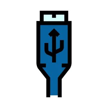 Usb data cable connector interface icon design Stockillustratie