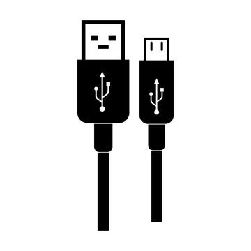 USB data transfer logo. Illustrazione stock