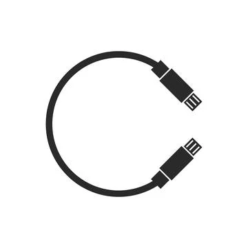 USB data transfer,cable icon Stock Illustration
