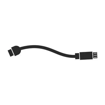 USB data transfer,cable icon Stock Illustration