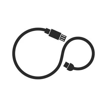 USB data transfer,cable icon Stock Illustration