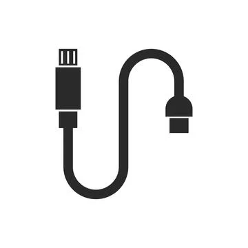 USB data transfer,cable icon Illustrazione stock