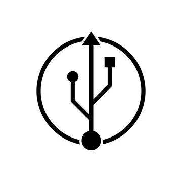 USB data transfer,cable icon 스톡 일러스트