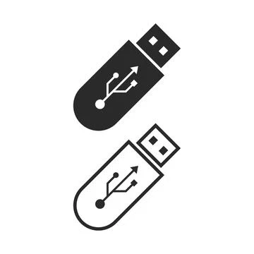 USB data transfer,cable icon Stock Illustration