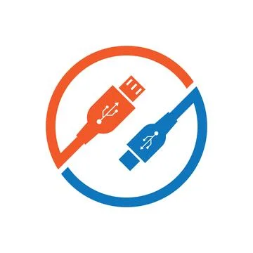 USB data transfer,cable icon イラスト素材