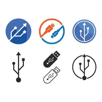 USB data transfer,cable icon Stock Illustration