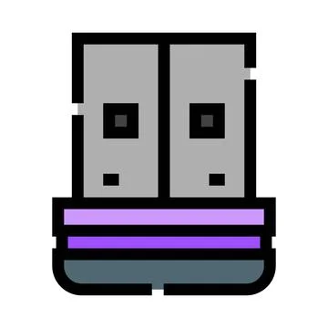 Usb device storing digital data and information Stock Illustration