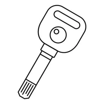 Usb digital lock key icon, outline style Stock Illustration