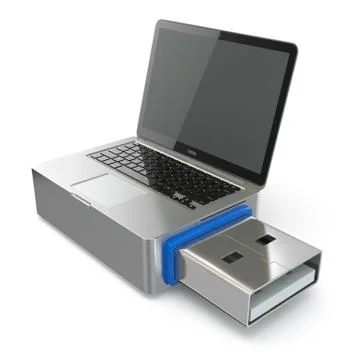 Usb disk system recovery. concept image. Stock Illustration